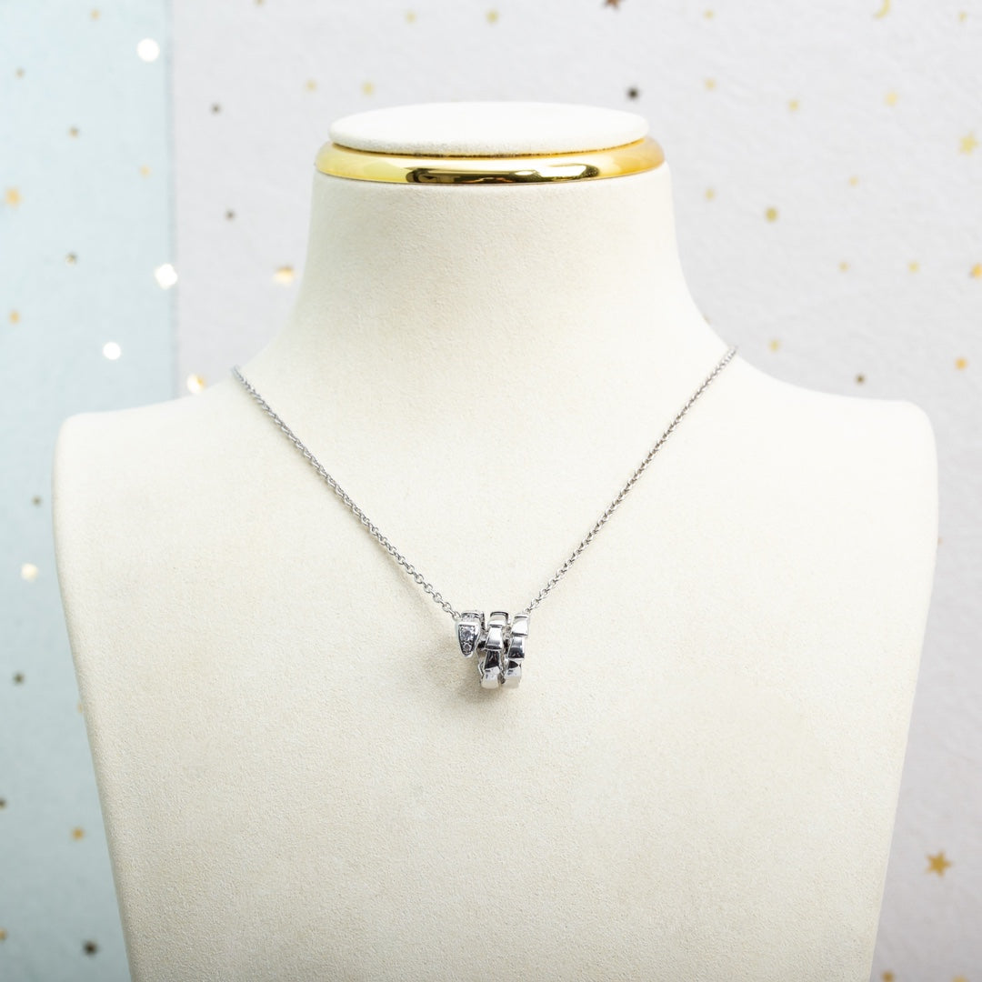 [⭐DORISW]SERPENTI SILVER NECKLACE DIAMOND