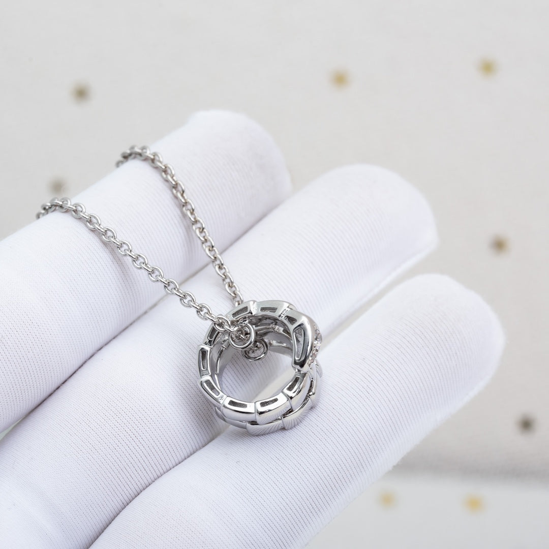 [⭐DORISW]SERPENTI SILVER NECKLACE DIAMOND