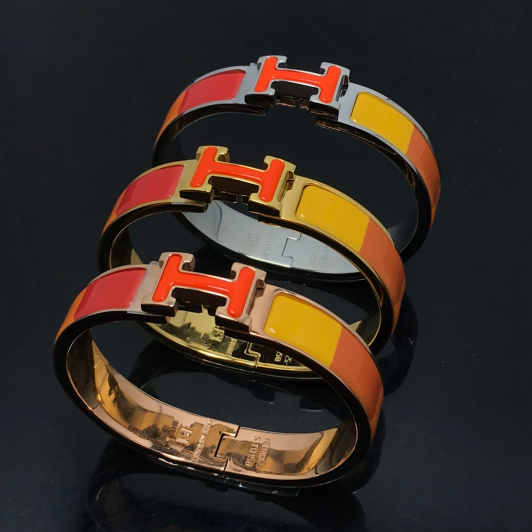 [⭐Aura ]H BRACELET ORANGE RAINBOW CERAMIC