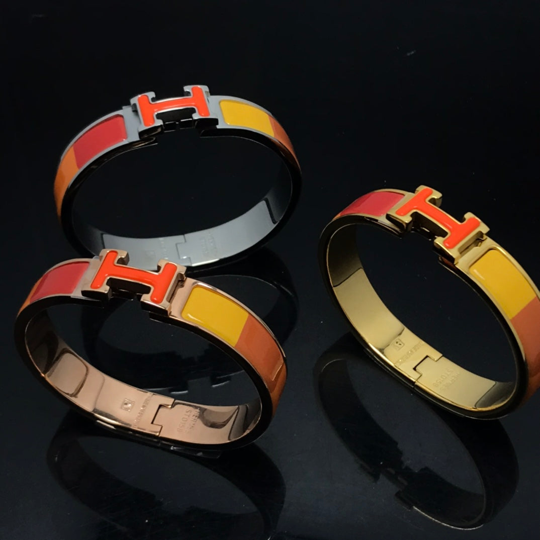 [⭐Aura ]H BRACELET ORANGE RAINBOW CERAMIC