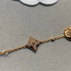 Aura STAR AND SUN 4 MOTIFS GOLD DIAMONDS BRACELET