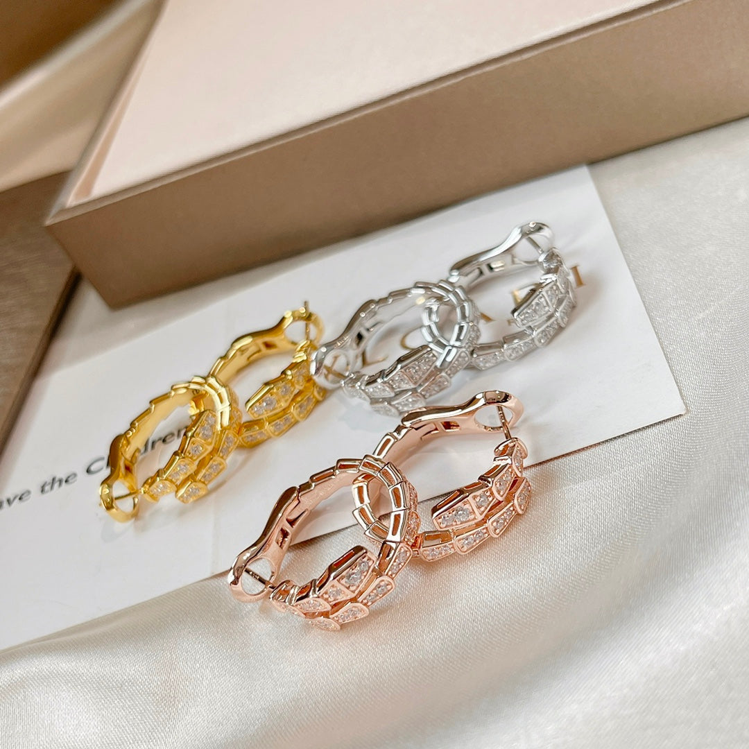 [⭐Veya]SERPENTI OHRRINGE MIT DIAMANTEN
