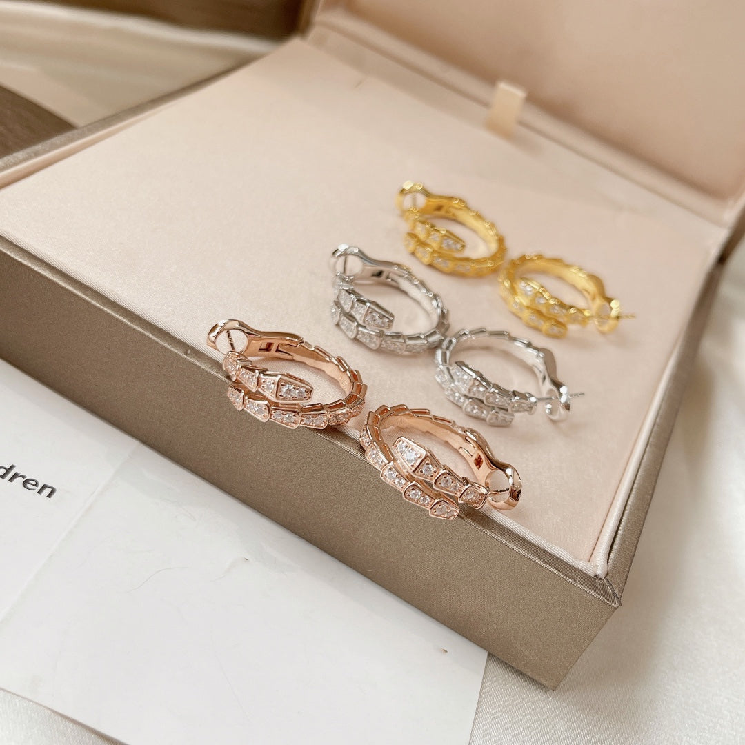 [⭐Veya]SERPENTI OHRRINGE MIT DIAMANTEN