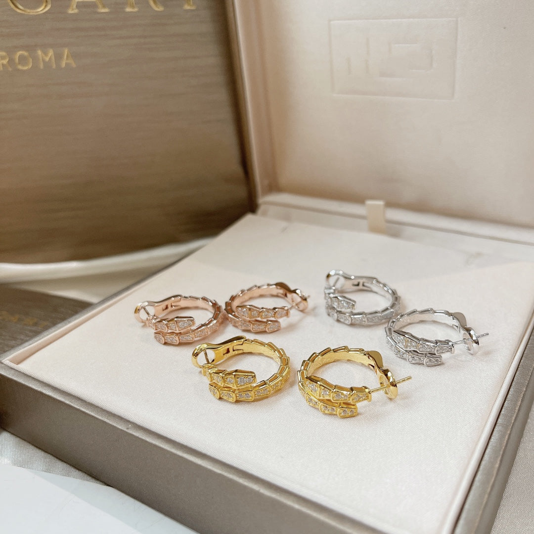 [⭐Veya]SERPENTI OHRRINGE MIT DIAMANTEN