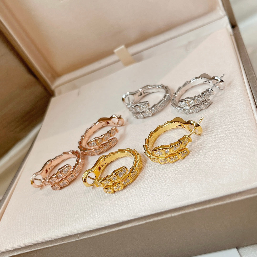 [⭐Veya]SERPENTI OHRRINGE MIT DIAMANTEN