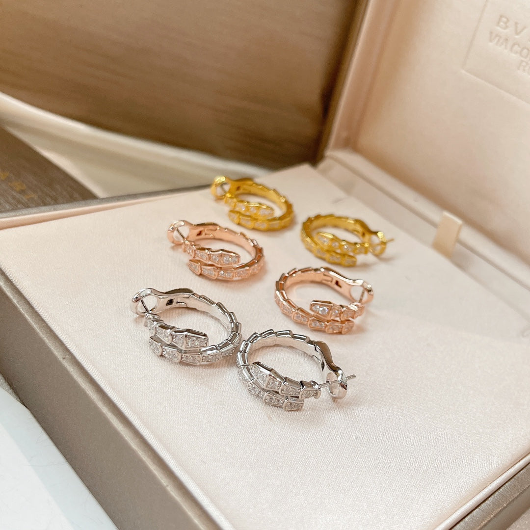 [⭐Veya]SERPENTI OHRRINGE MIT DIAMANTEN