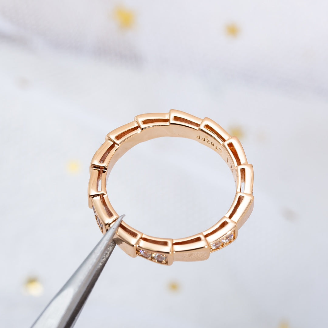 [⭐Veya]セルペンティ リング ピンクゴールド 3MM