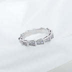 [⭐DORISW]SERPENTI RING SILVER DIAMOND PAVED 3MM