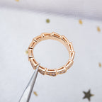 [⭐DORISW]SERPENTI RING PINK GOLD DIAMOND PAVED 3MM