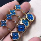 Aura STAR AND SUN AGATE DIAMOND EARRINGS