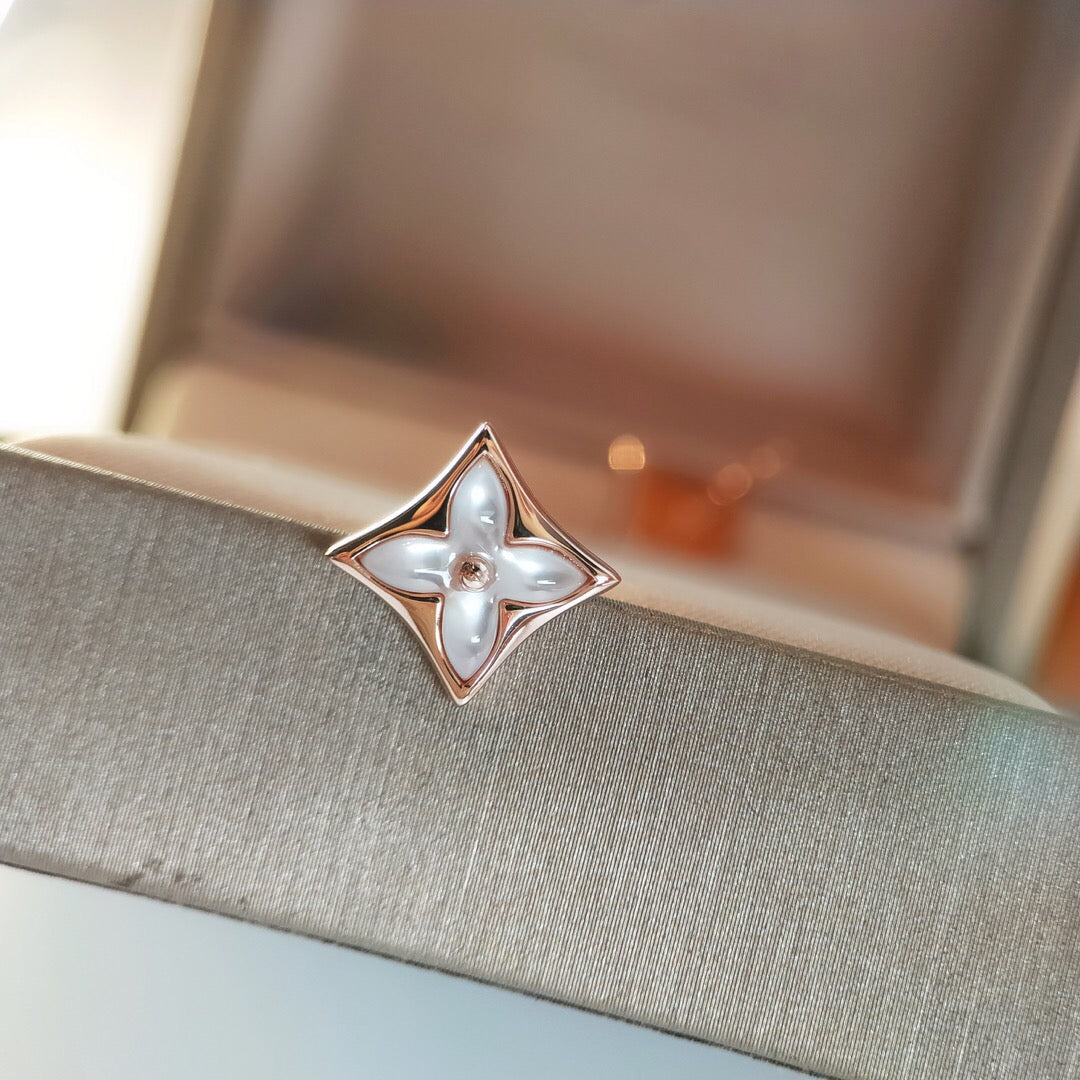 Aura STAR MOP PINK GOLD EARRINGS