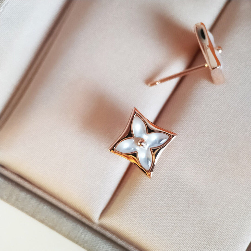 Aura STAR MOP PINK GOLD EARRINGS