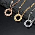 Aura LOVE NECKLACE 16MM 2 DIAMONDS
