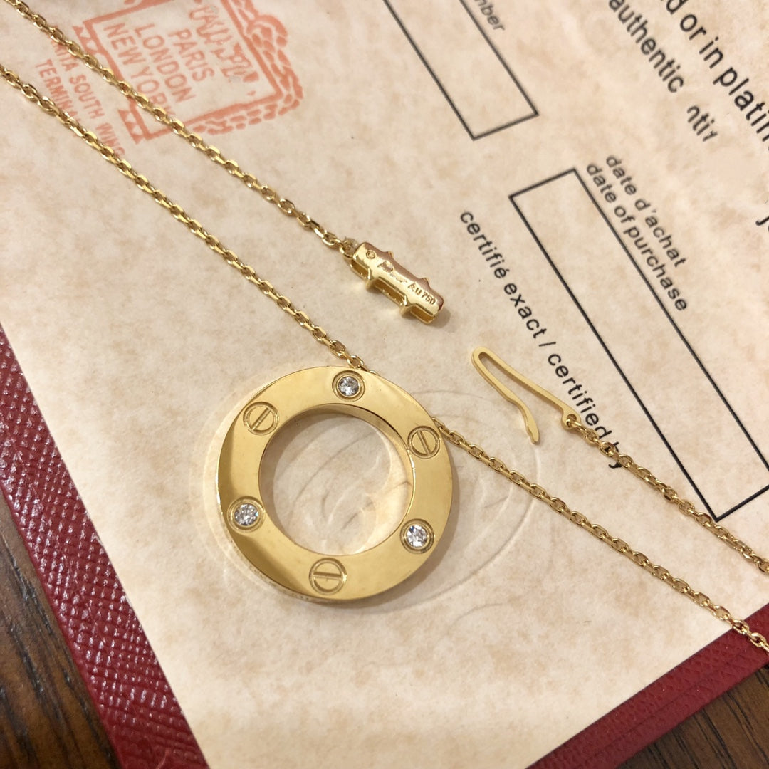 Aura LOVE NECKLACE 16MM 3 DIAMONDS
