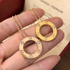 Aura LOVE HALSKETTE 16MM 3 DIAMANTEN