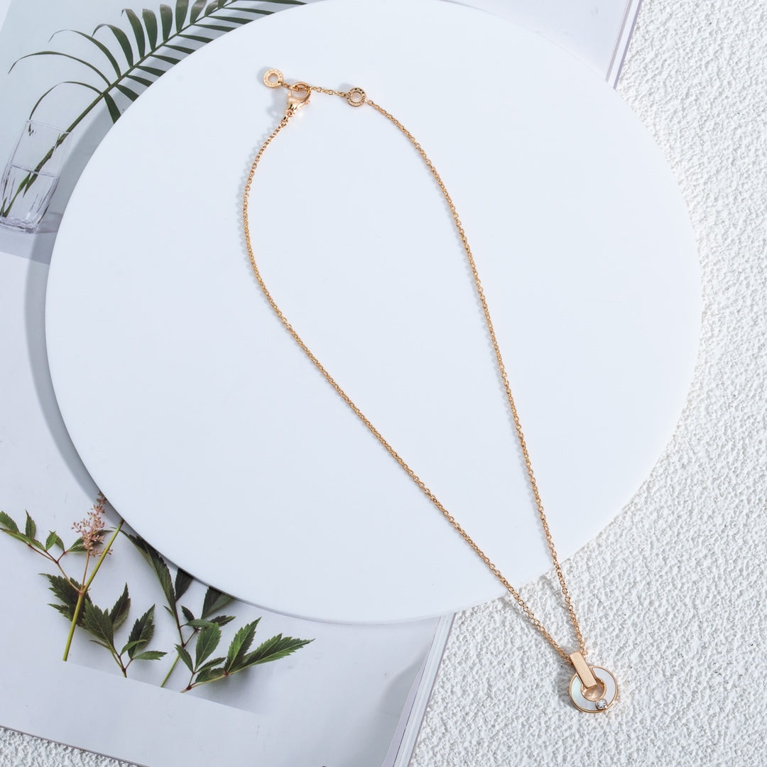 [⭐Veya]GARI ネックレス ピンクゴールド MOP