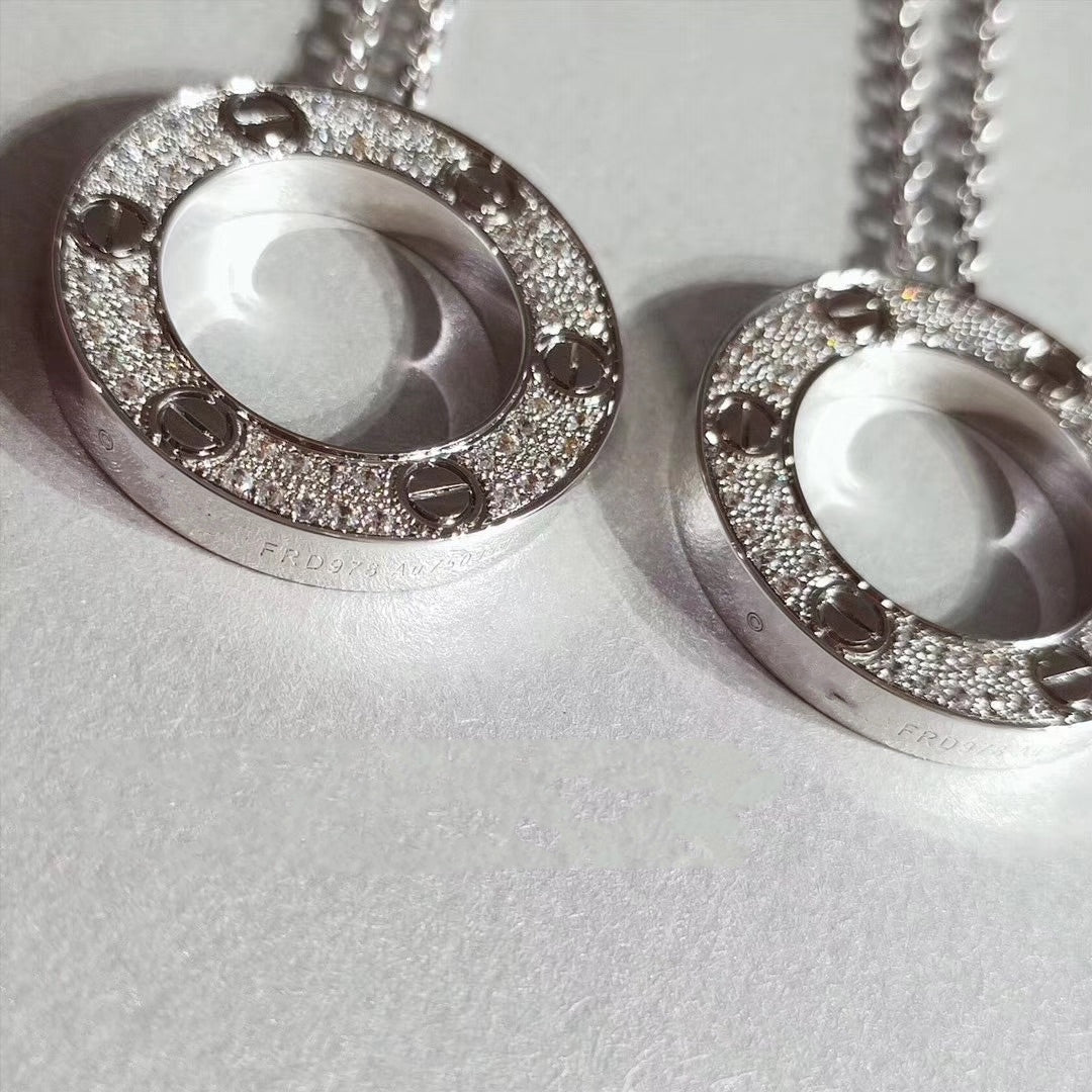 Aura LOVE NECKLACE ADJUSTABLE SILVER