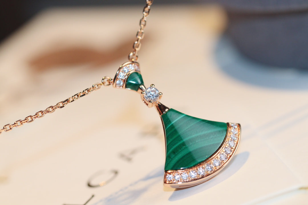 [⭐Veya]DREAM HALSKETTE MALACHIT DIAMANT