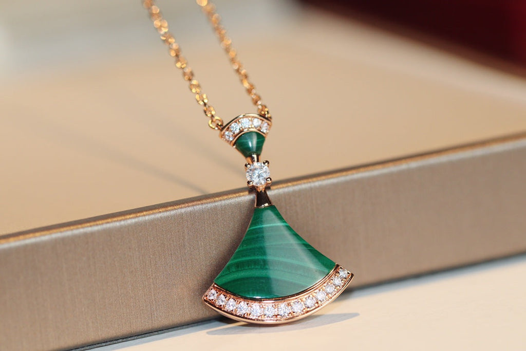 [⭐Veya]DREAM HALSKETTE MALACHIT DIAMANT