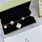 Aura MAGIC CLOVER MOP GOLD BRACELET 5 MOTIFS