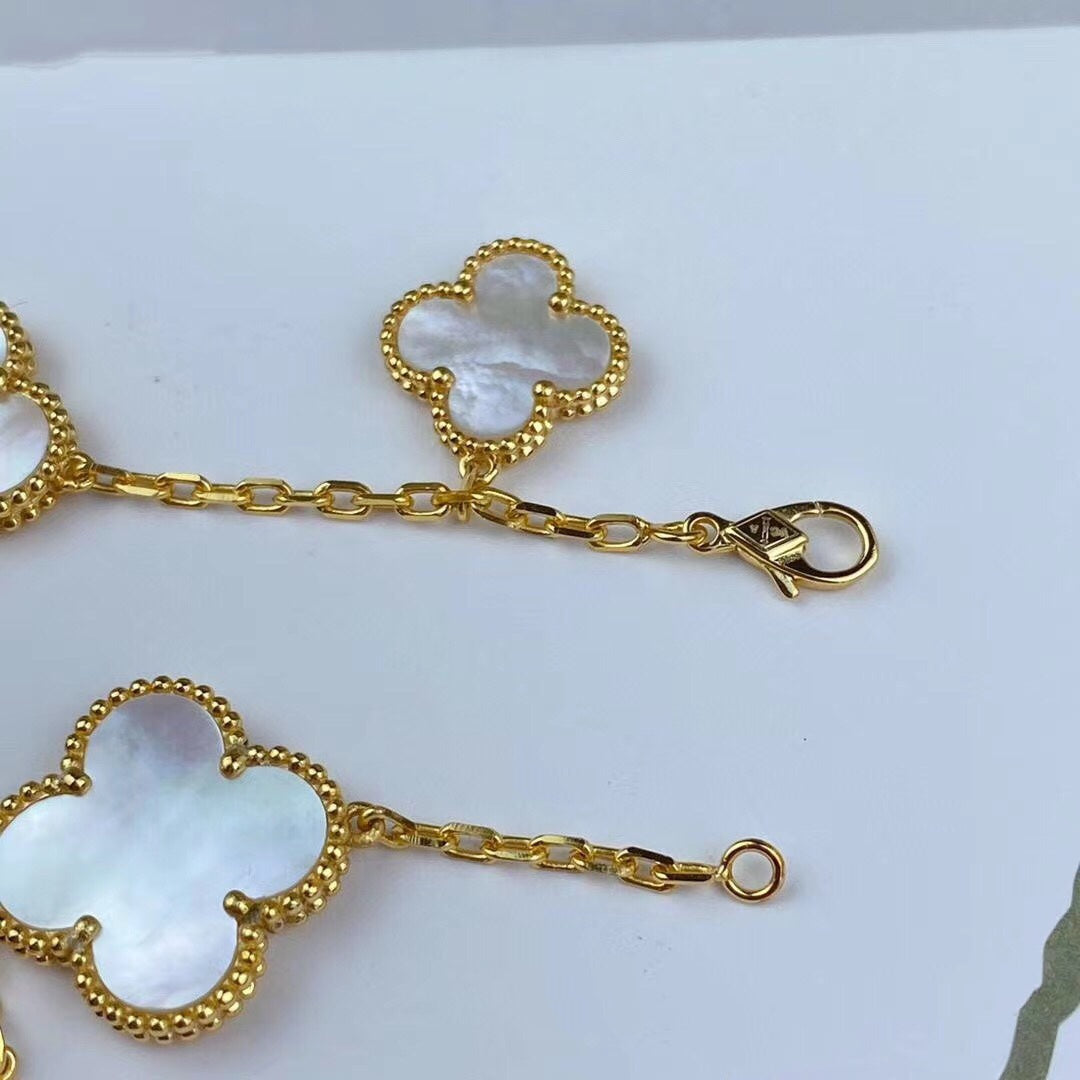 Aura MAGIC CLOVER MOP GOLD BRACELET 5 MOTIFS