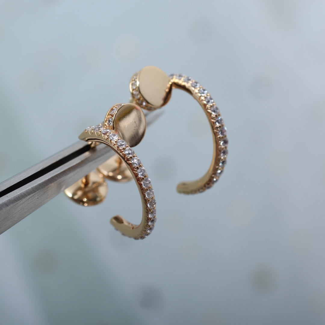 Aura JUSTE EARRINGS 12.75MM PINK GOLD DIAMOND