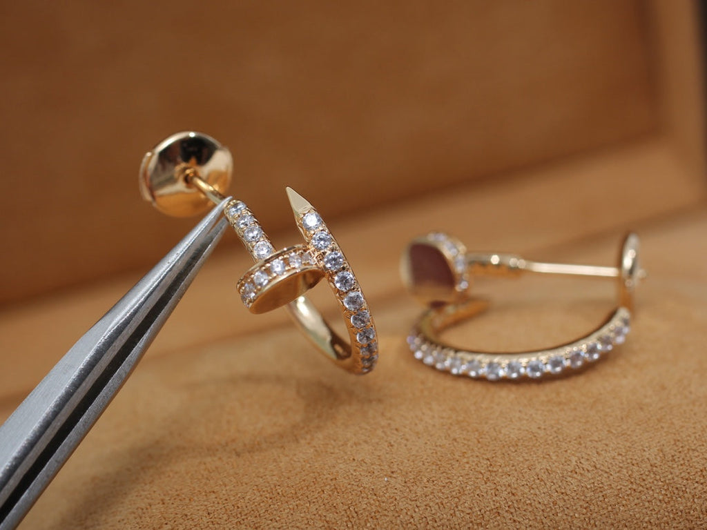 Aura JUSTE EARRINGS 12.75MM PINK GOLD DIAMOND