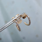 Aura JUSTE EARRINGS 12.75MM PINK GOLD DIAMOND