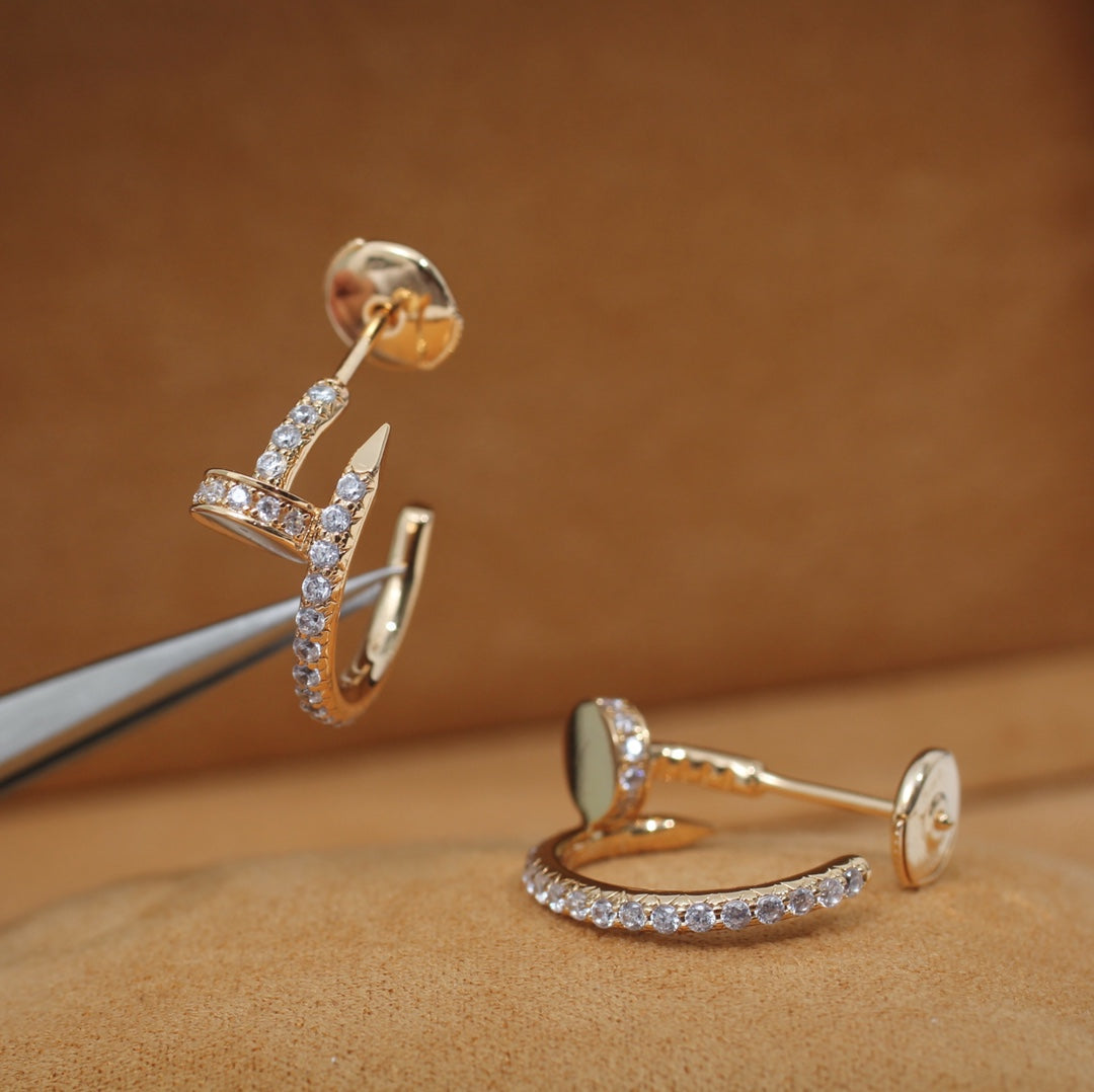 Aura JUSTE EARRINGS 12.75MM PINK GOLD DIAMOND