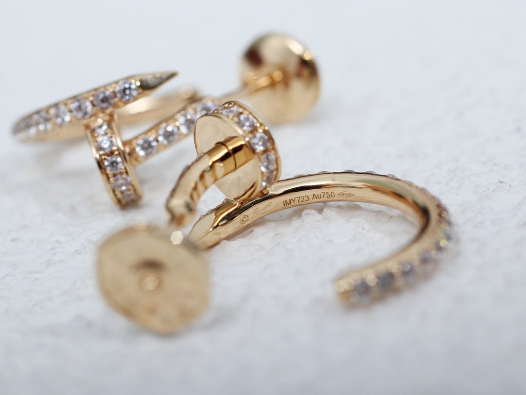 Aura JUSTE EARRINGS 12.75MM PINK GOLD DIAMOND