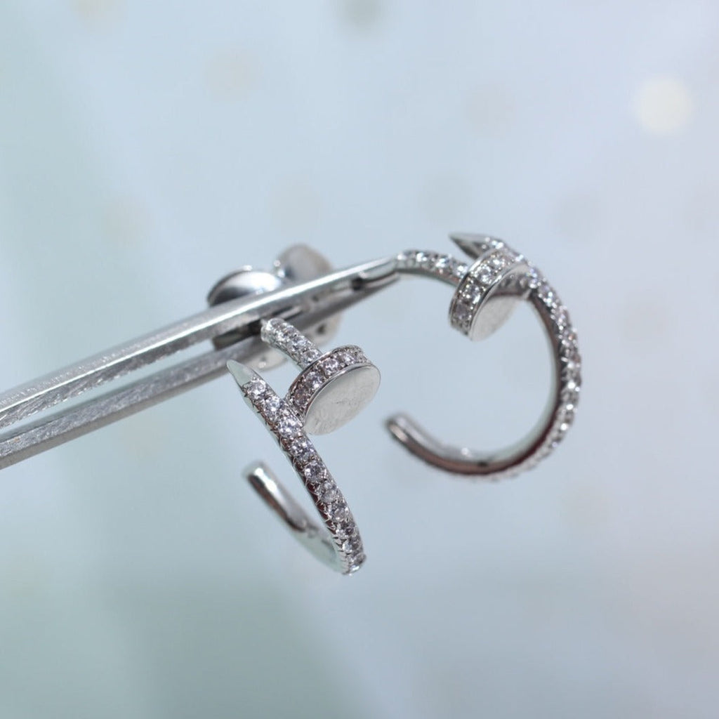 Aura JUSTE EARRINGS 12.75MM SILVER DIAMOND
