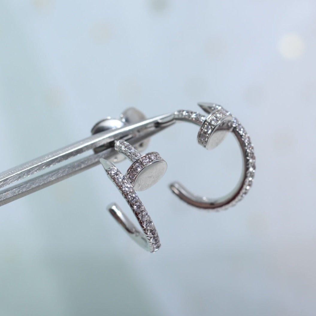 Aura JUSTE EARRINGS 12.75MM SILVER DIAMOND