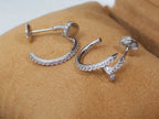 Aura JUSTE EARRINGS 12.75MM SILVER DIAMOND