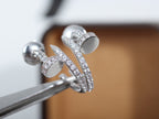 Aura JUSTE EARRINGS 12.75MM SILVER DIAMOND