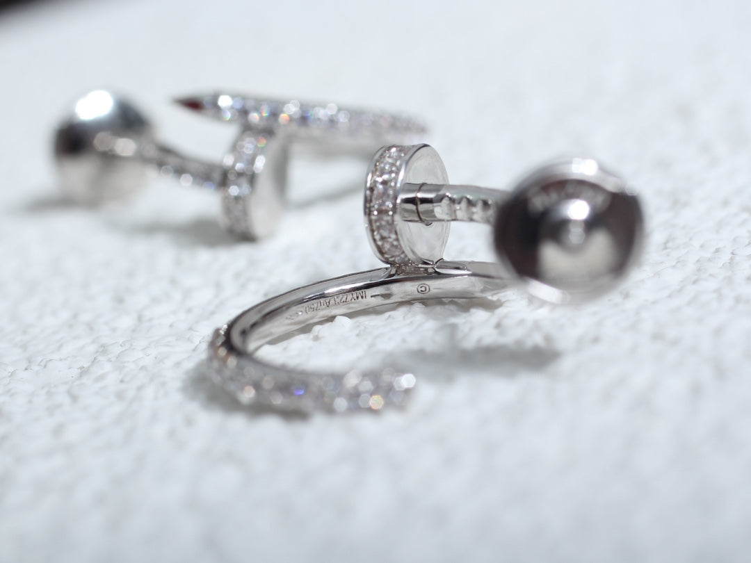 Aura JUSTE EARRINGS 12.75MM SILVER DIAMOND