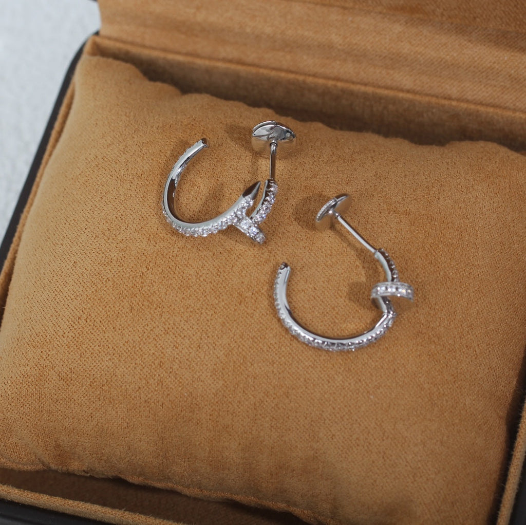 Aura JUSTE EARRINGS 12.75MM SILVER DIAMOND