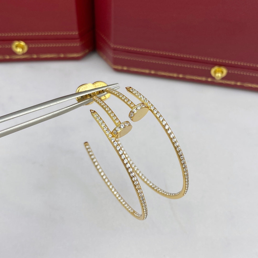 Aura JUSTE EARRINGS FULL DIAMONDS 1.8MM