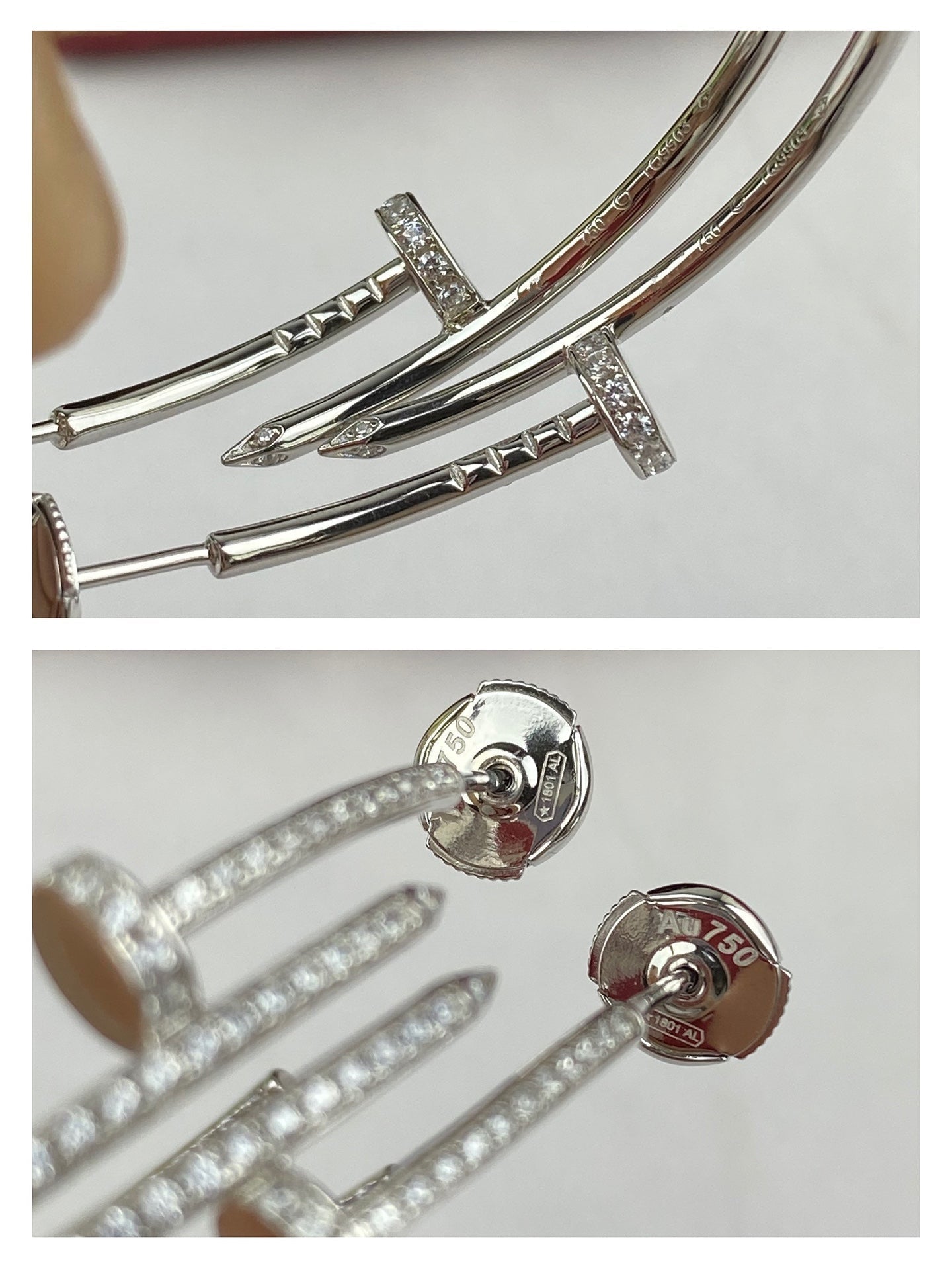 Aura JUSTE EARRINGS FULL DIAMONDS 1.8MM