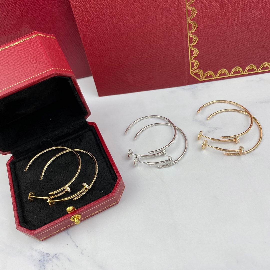 Aura JUSTE OHRRINGE VOLLSTÄNDIG MIT DIAMANTEN 1,8 MM
