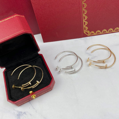 Aura JUSTE OHRRINGE VOLLSTÄNDIG MIT DIAMANTEN 1,8 MM