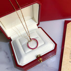 Aura JUSTE HALSKETTE GOLD ROT DIAMANTEN