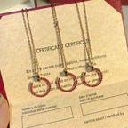 Aura JUSTE HALSKETTE GOLD ROT DIAMANTEN