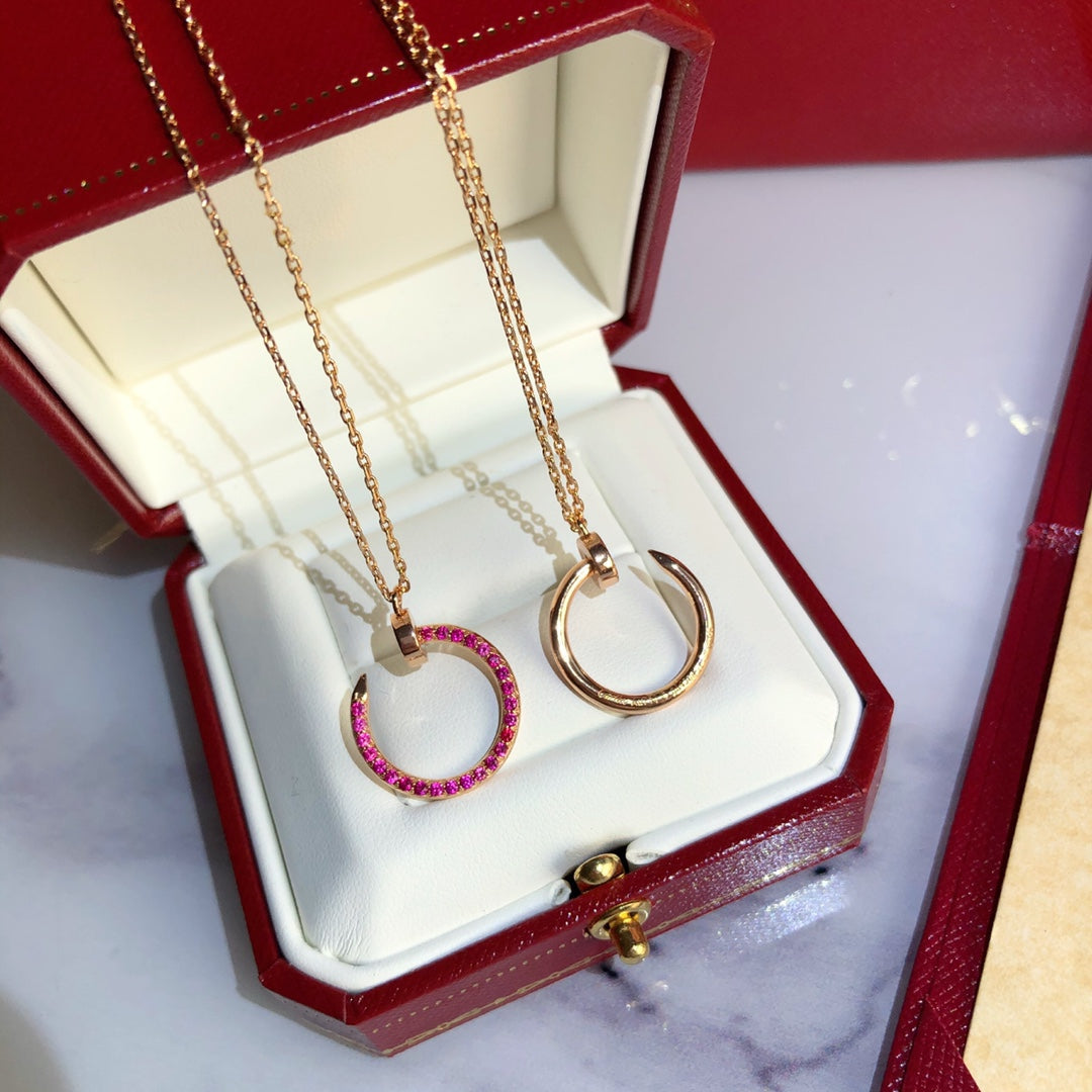 Aura JUSTE NECKLACE GOLD RED DIAMONDS