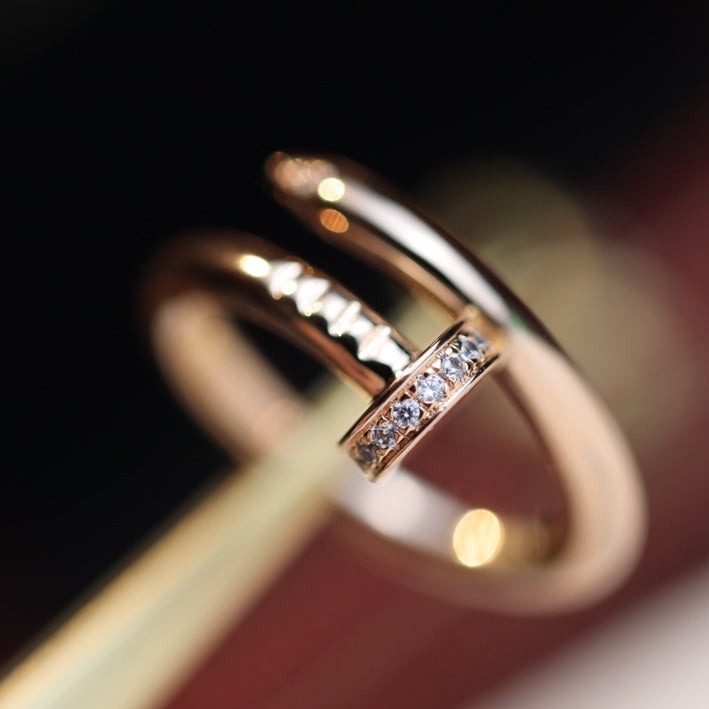 Aura JUSTE RING 2.65MM PINK GOLD DIAMOND