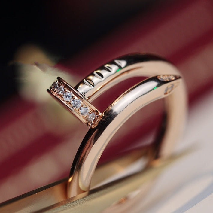 Aura JUSTE RING 2.65MM PINK GOLD DIAMOND