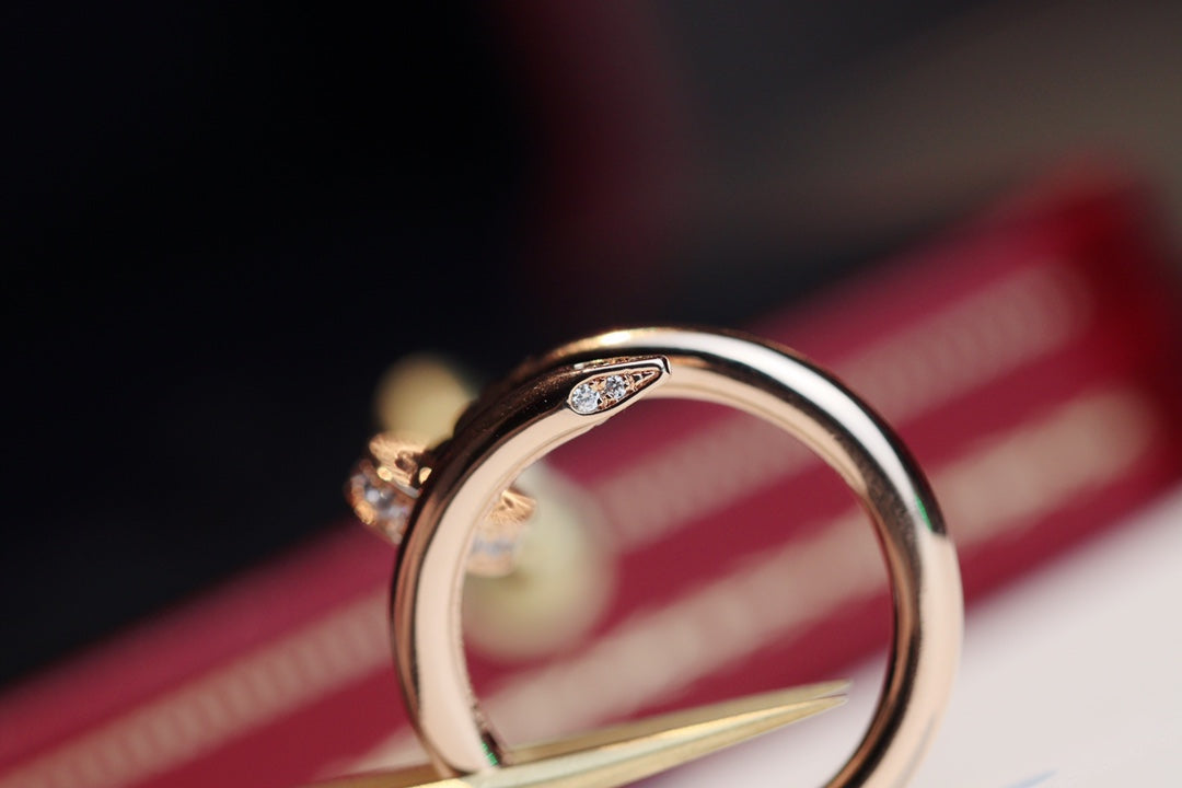 [⭐Aura ]JUSTE RING 2.65MM PINK GOLD DIAMOND