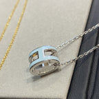 Aura POP H LIGHT BLUE NECKLACE