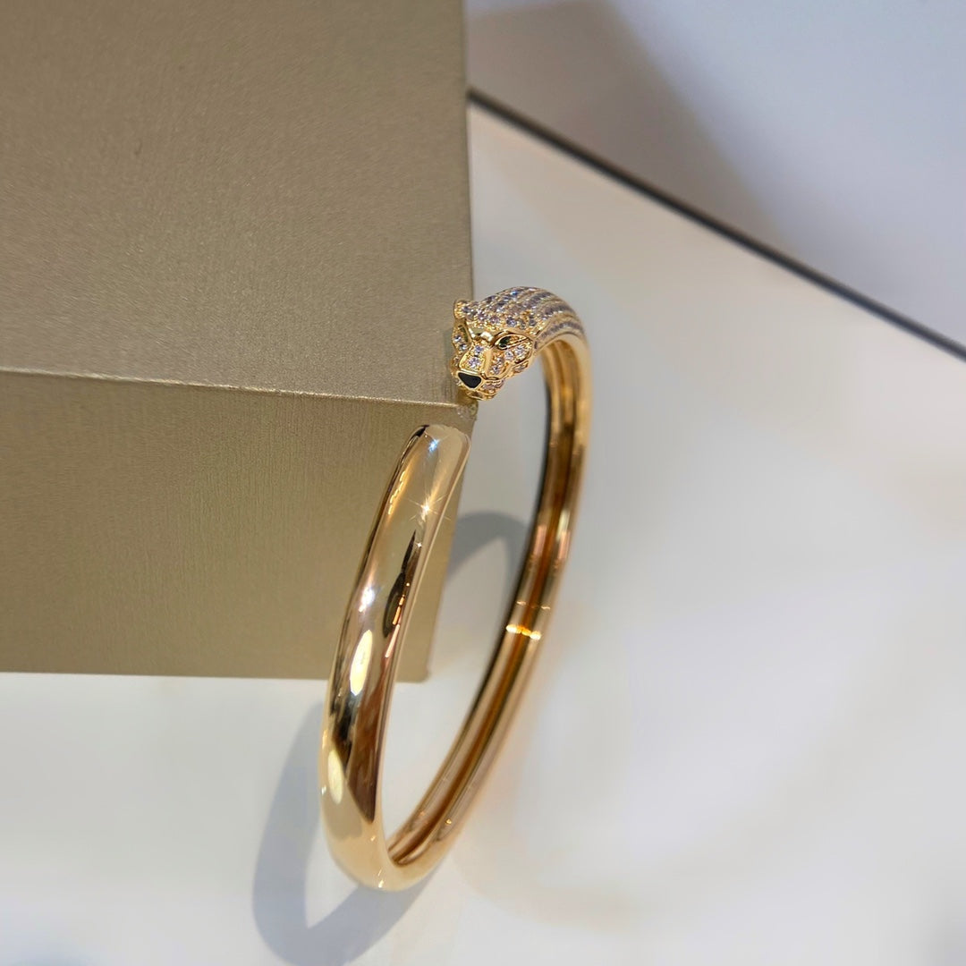 Aura PANTHERE GOLD DIAMOND OPEN BRACELET