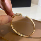 Aura PANTHERE GOLD DIAMOND OPEN BRACELET