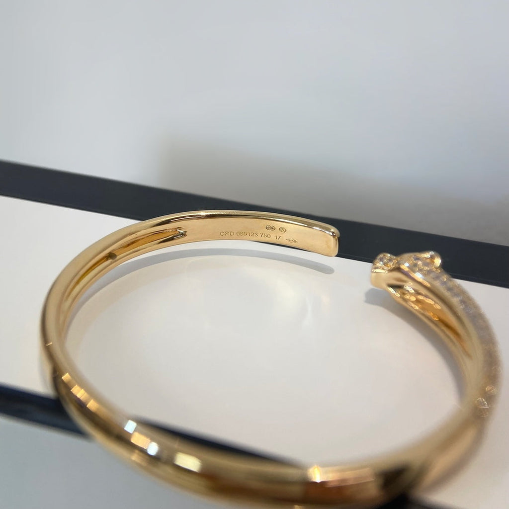 Aura PANTHERE GOLD DIAMOND OPEN BRACELET